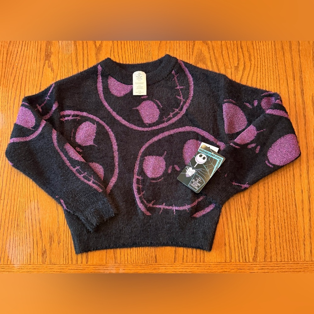 Disney Nightmare Before Christmas Kids M 7/8 Black Purple NWT Jack Skellington
